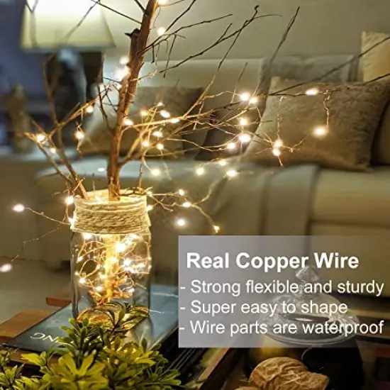 20 Pack LED Fairy Lights Battery Operated String Lights - 3.3ft 20 LED,Copper Wire Warm White | Wedding,Party Centerpieces,Table Decor | DIY Crafts,Graduation,Home Decor | Mason Jars D&eacute;cor {4}