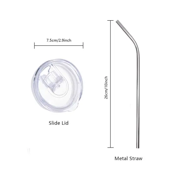 4 Pieces Life Sublimation Blanks Skinny Tumbler White 20 OZ Straight Stainless Steel Tumbler with Metal Straw for Mug Tumbler Heat Press Machine Sublimation Printing 4 Pack {4}