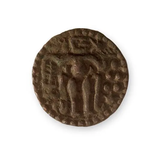 Ancient Bronze Chola Coin {1}