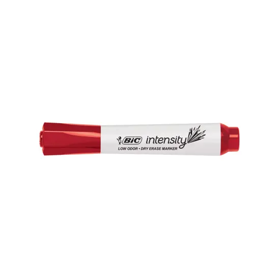 BIC Intensity Low Odor Dry Erase Marker, 12 Pack, Chisel Tip, Red, Erases Cleanly, Non-Toxic Markers {3}