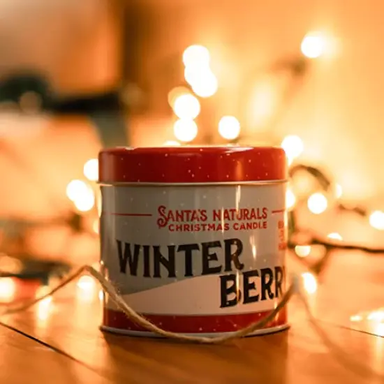 Winterberry Christmas Candle | Warm Cider Fragrance | Notes of Cinnamon, Orange, and Clove | Sustainably Sourced Soy and Beeswax | 30 Hour Burn Time | 9oz | 2 Pack {3}