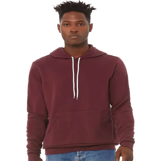 BELLA + CANVAS&reg; Sponge Fleece Hoodie for Men Maroon {1}
