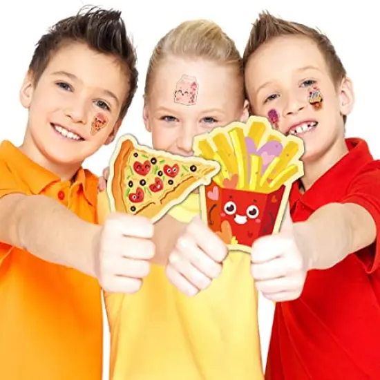 36 Pack Valentines Day Cards for Kids, Kids Valentines Day Cards with Cute Temporary Tattoos, Pink Envelopes & 80PCS Stickers, Valentines Cards for Classroom Exchange {3}