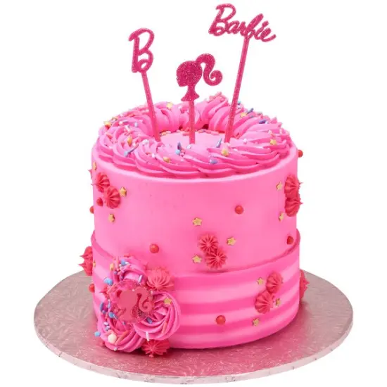 Barbie&trade; B and Silhouette Cake Decoration Skewer, 3pcs {2}