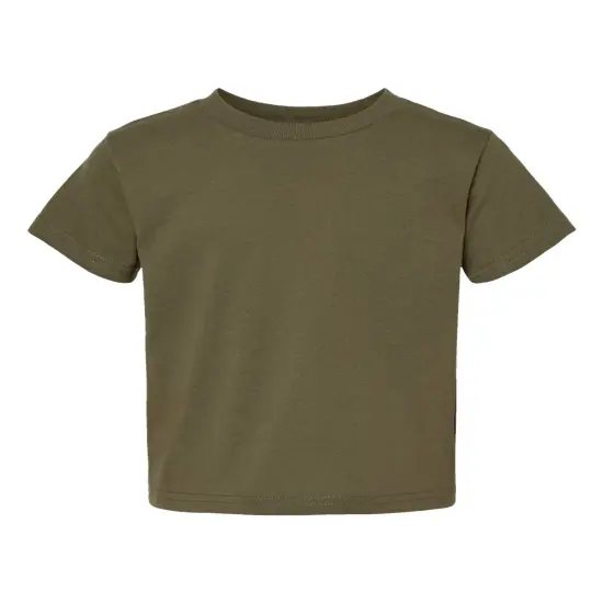 Rabbit Skins&reg; Toddler Cotton Crewneck Short Sleeve Jersey T-Shirt -3301T Military green {1}