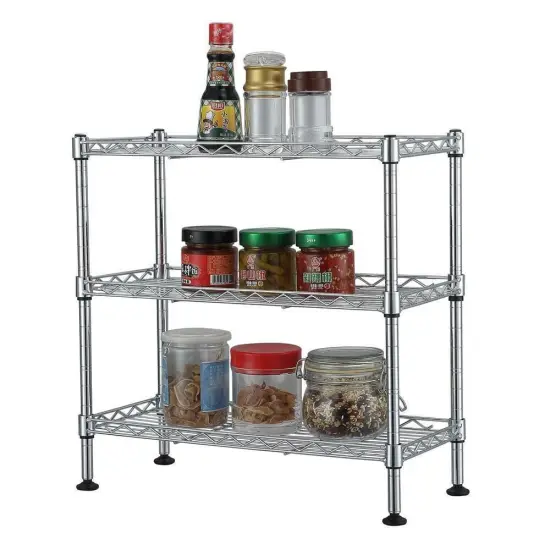 Adjustable Wire Shelving Rack for Commercial Garage and Kitchen Storage {1}