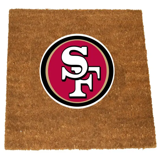 The Memory Company NFL San Francisco 49ers Rectangular Coir Door Mat 29.5" x 19.5" Brown {1}