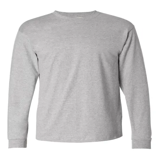 Hanes&reg; Authentic Classic Fit Crewneck Long Sleeve T-Shirt Light steel {1}