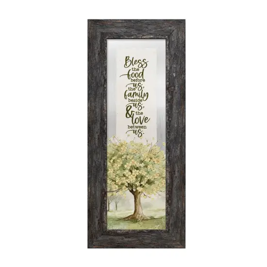 Bless The Food Metalscape Framed Wall Art - 6 inches x 14 inches {1}