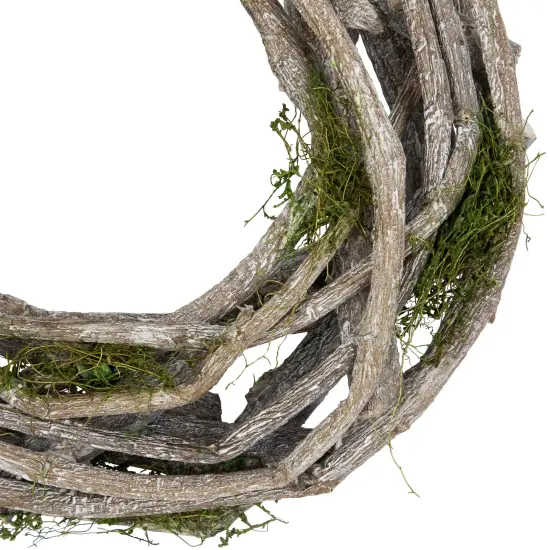 Northlight Twig and Moss Artificial Spring Wreath - 8" Brown {5}