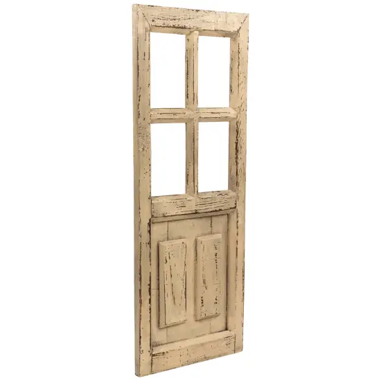 Northlight Miniature Weathered Wooden Door Wall Decoration - 28" Beige {4}