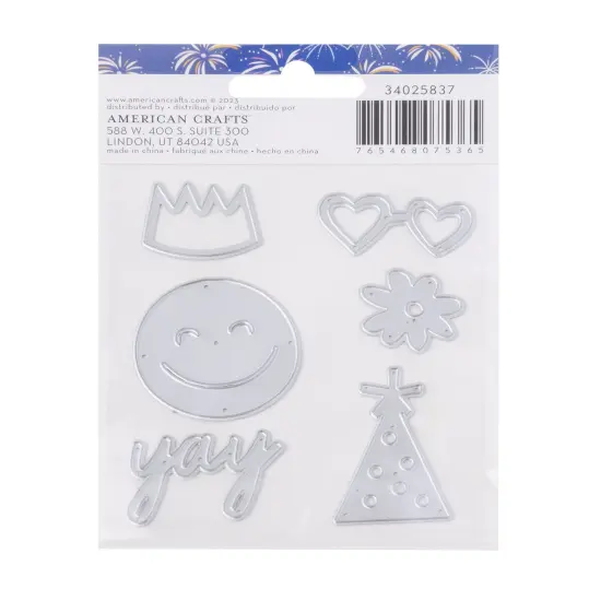 American Crafts Life Of The Party Metal Die Set-6/Pkg {2}