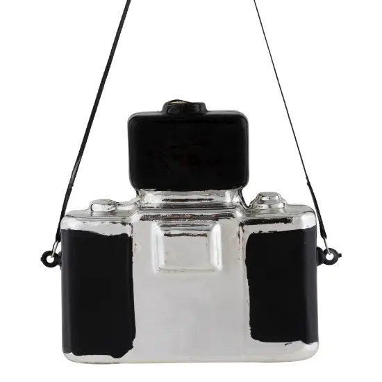 Northlight 4" Black Retro Camera Glass Christmas Ornament {6}