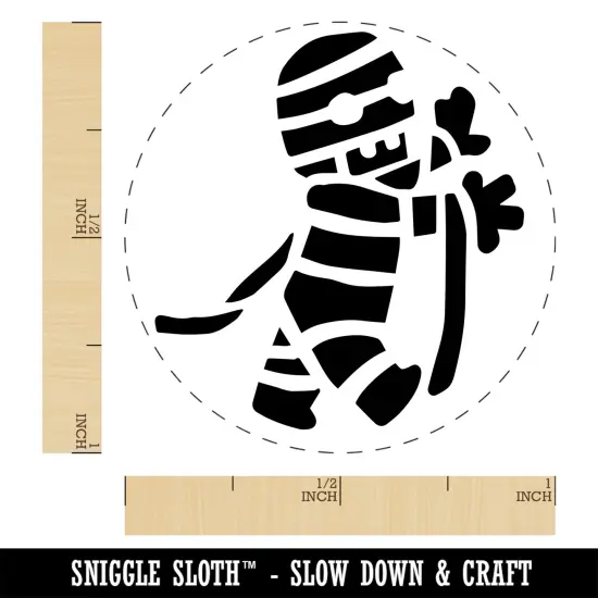Cute Mummy Egyptian Monster Wrapped in Bandages Halloween Self-Inking Rubber Stamp Ink Stamper for Stamping Crafting Planners Fuchsia {1}