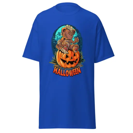 Halloween pumpkinhead teddy bear t-shirt {3}