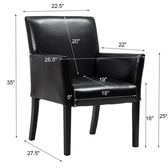 Modern PU Leather Executive Arm Chair Sofa {4}