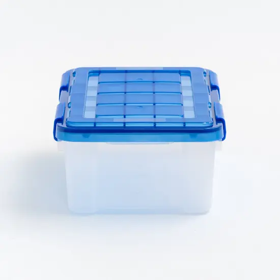 IRIS USA 6Pack 19qt WEATHERPRO Airtight Plastic Storage Bin with Lid and Seal and Secure Latching Buckles {4}