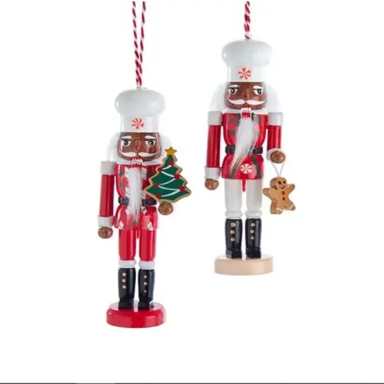 6" African American Chef Nutcracker, 2 Assorted {1}