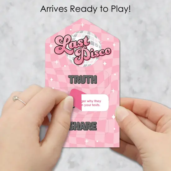 Big Dot of Happiness Last Disco - Bachelorette Party Game Pickle Cards - Truth, Dare, Share Pull Tabs - Set of 12 {3}