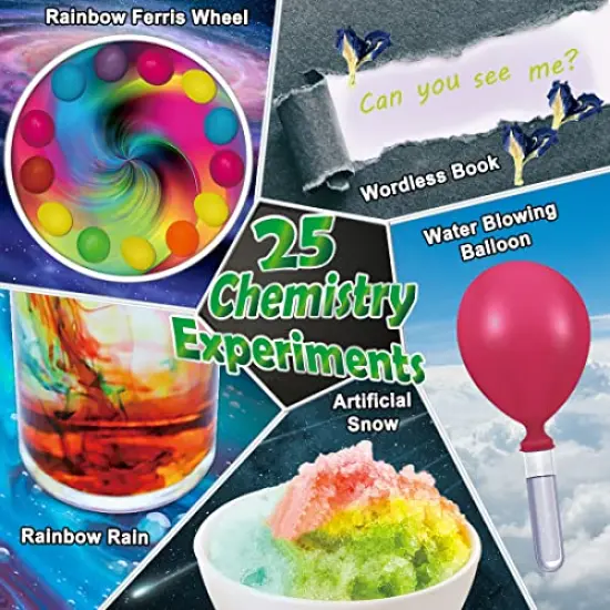 70 Lab Experiments Science Kits for Kids Age 4-6-8-12 Educational Scientific Toys Gifts for Girls Boys, Chemistry Set, Crystal Growing, Erupting Volcano, Fruit Circuits STEM Activities {6}
