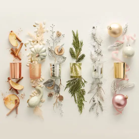 Frasier Fir Pine Needle Votive Candle - Scented Candle with Notes of Siberian Fir, Cedarwood, and Sandalwood - Holiday Candle with a Luxury Home Fragrance (2 oz) {6}