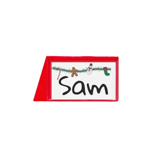 StoreSMART - Placecard Nametag Holders - Christmas Pack - 20 Pack - Red and Green {2}