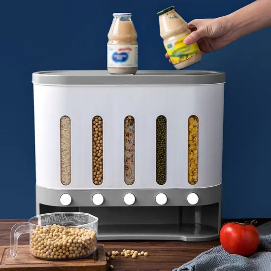 Cereal Dispenser Rice Grain Dry Food Container Storage {2}