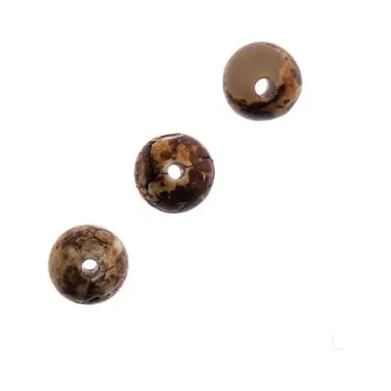 Earth's Jewel Semi-Precious 16" Tibetan Dzi Agate Frosted Matte Dark Brown, 6mm {2}