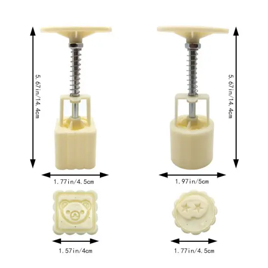 Kitcheniva Moon Cake Mold Mid-Autumn Flower Round Square Pattern {4}