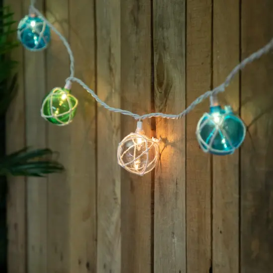 Northlight Multi-Color Globe Christmas Light Set- Clear Lights - 6ft White Wire - 10ct {1}