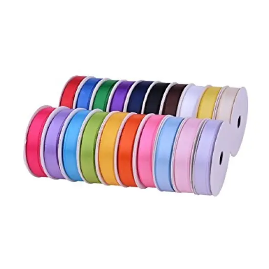 Ribest 1/4 Inch Solid Double Face Satin Ribbon Set for Gift Wrapping Hair Bows Craft Sewing-100 Yards (5 Yards*20 Colors) {3}