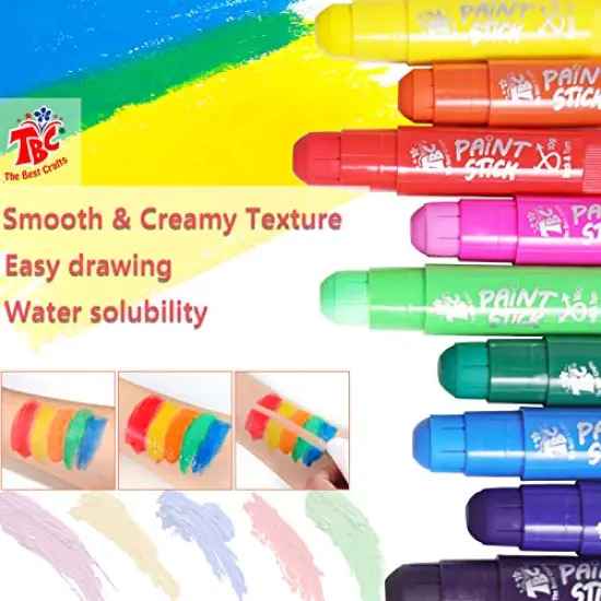 Paint Sticks,12 Classic Colors, Washable Paint, Non-toxic, Tempera Paint Sticks for Kids and Students {5}