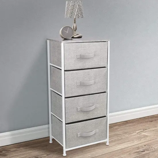 Sorbus Dresser with 4 Drawers - Bedside Furniture & Night Stand End Table Dresser with Steel Frame, Wood Top, Easy Pull Fabric Bins for Home, Bedroom Accessories, Office & Dorm {3}