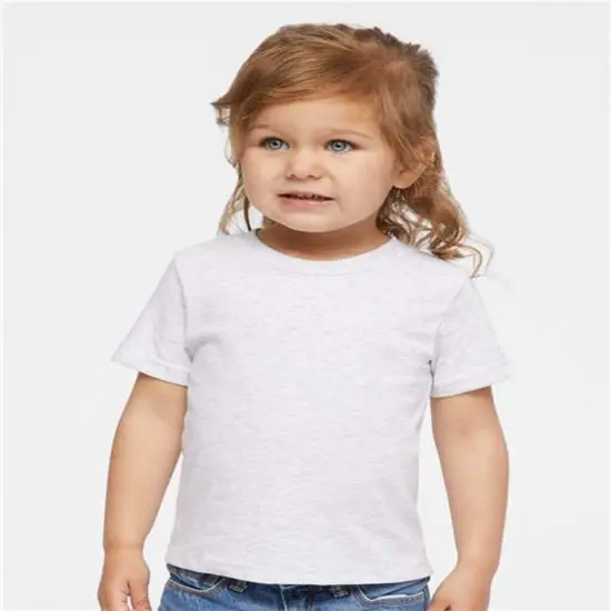 Rabbit Skins&reg; Infant Crew Short Sleeve Cotton Jersey Tee White {4}