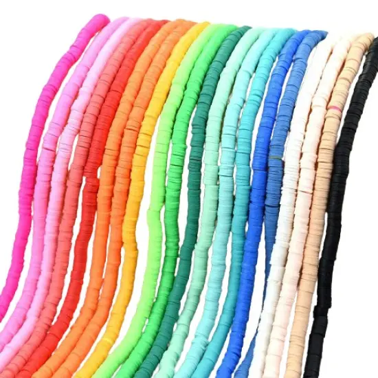 Kitcheniva 6mm Heishi Beads Clay Disc Flat Vinyl DIY Jewelry 10 Strands Camel {2}