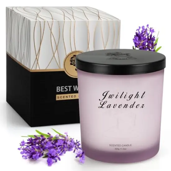 Lavender Candles for Home, Candles for Home Scented, Candles Gifts for Women, 11.3 oz Soy Candles, Up to 70 Hours Burn, Stress Relief Gifts for Women, Birthday, Mother's Day, Christmas Gift {3}