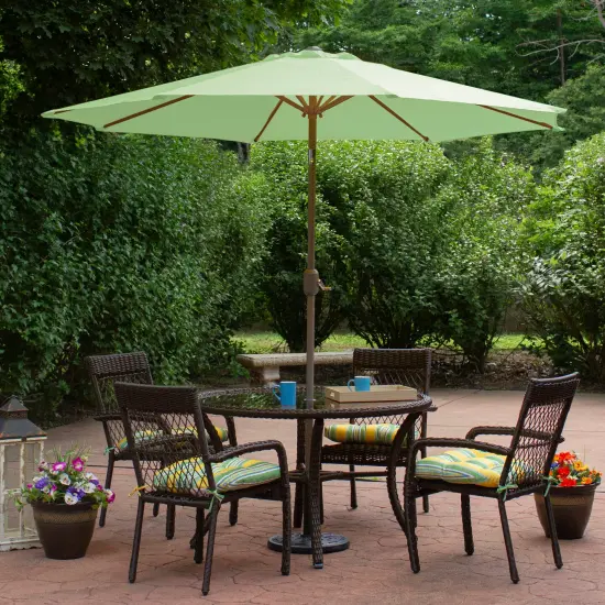 Northlight Outdoor Patio Market Umbrella with Hand Crank and Tilt - 9' - Sage Green {3}