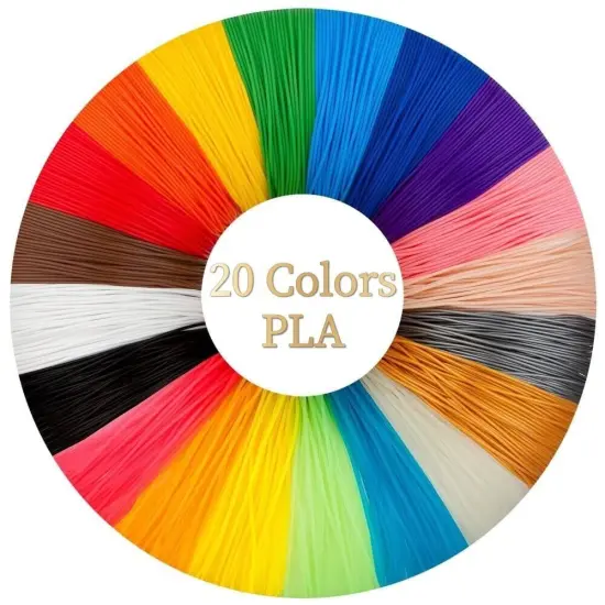20 Colors PLA Filament Refills for 3D Pen Printer {1}