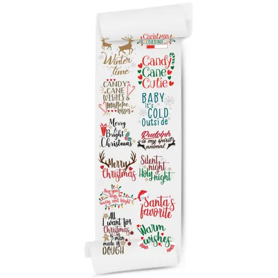 Festive Candy Cane Cutie: DTF (Direct-to-Film) Gang Sheets - 22x60 - Sugar and Spice Christmas DTF Transfer Prints {2}