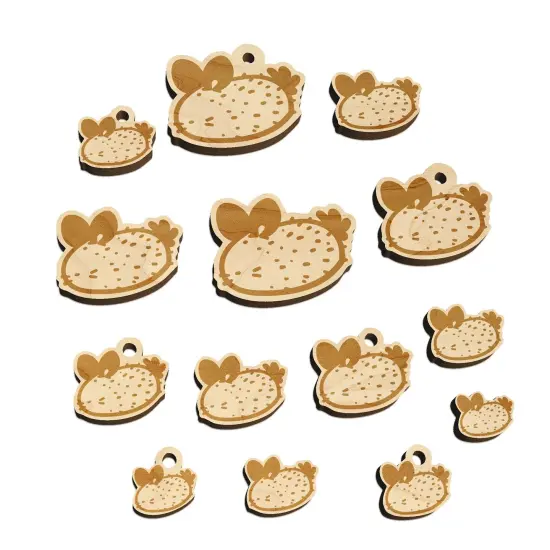 Kawaii Sea Bunny Slug Mini Wood Shape Charms Jewelry DIY Craft {7}