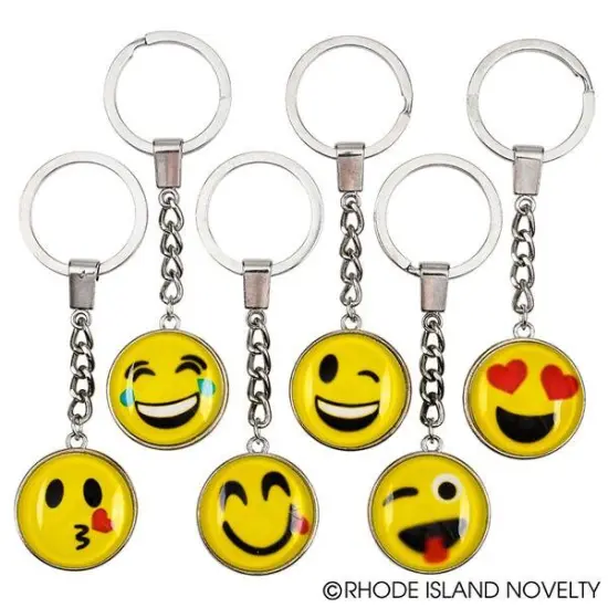 Rhode Island Novelty 1" EMOTICON KEYCHAIN {1}
