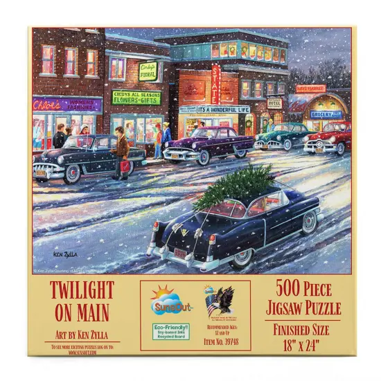 Sunsout Twilight on Main 500 pc Jigsaw Puzzle 39748 {4}