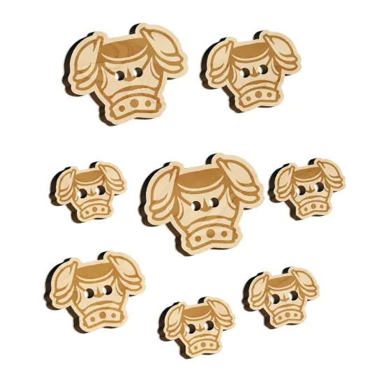 Fantasy Medieval Plate Armor Wood Buttons for Sewing Knitting Crochet DIY Craft {7}