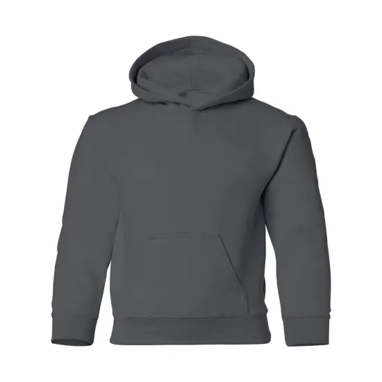 Gildan® Heavy Blend Youth Hooded Long Sleeve Sweatshirt Charcoal {2}