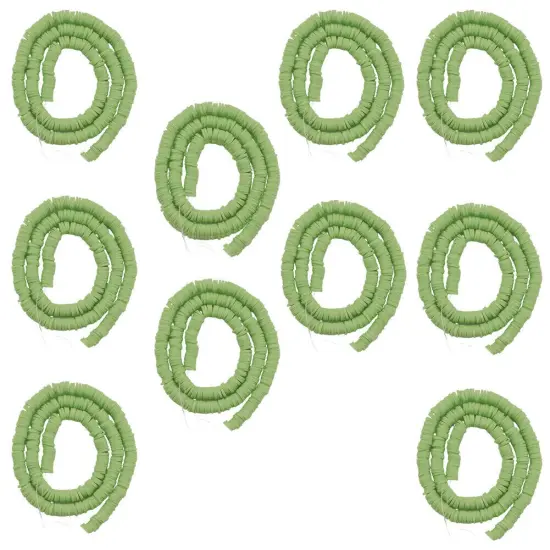 Kitcheniva 6mm Heishi Beads Clay Disc Flat Vinyl DIY Jewelry 10 Strands Spring green {1}