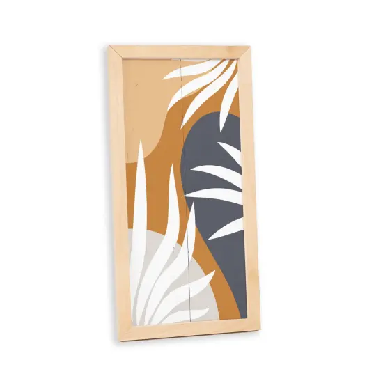 Botanical Wall Art Neutral Wood Sign Framed Housewarming Gift {1}