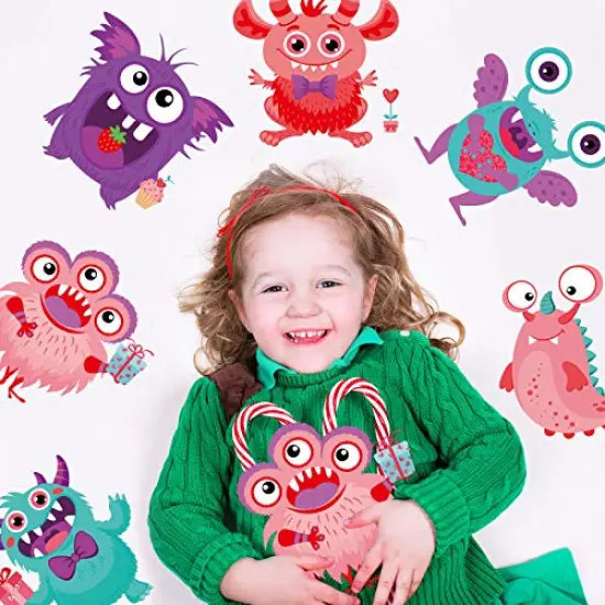 24 Pieces Valentines Day Craft Kits for Kids, DIY Craft Ornament Valentine Class Game Activities Make Your Own Valentine Cards {5}