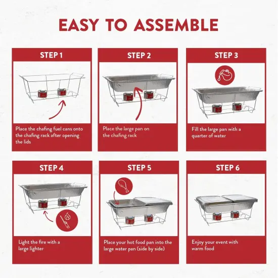 33-Piece Disposable Chafing Buffet Set {4}