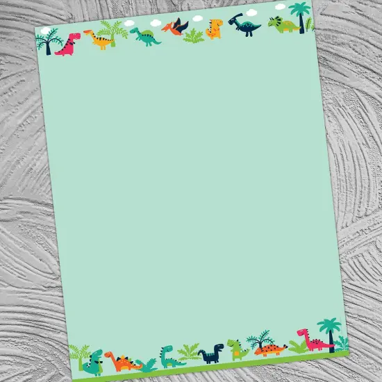 Great Papers! Happy Dinosaur Stationery Letterhead, Invitations and Announcements, Printer Friendly, 8.5"x11", 80 Pack {3}