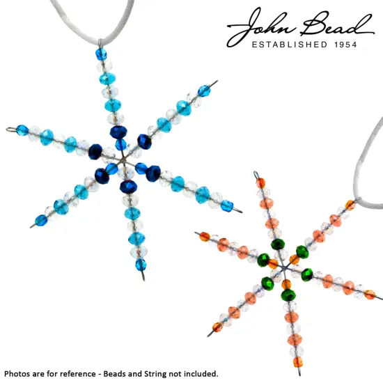 John Bead 8pcs 3.75" Snowflake Ornaments Wire Frames {5}